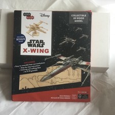 Star wars x-wing,collectible 3D wood model,includes bonus book,DIsney,new.