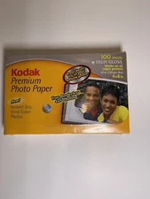 Kodak Premium Photo Paper 100 Sheets 4x6 Sealed High Gloss Color Inkjet Printers