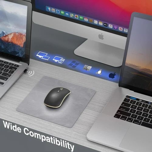 Silent Wireless Mouse, Portable USB Mouse with 5 Adjustable DPI Levels - Picture 6 of 8