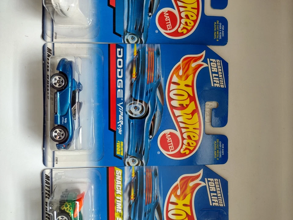 Hot Wheels Lote de 3 - Ferrari Testerosa 1998, Dodge Viper 1998, Snack Time 1999 Foto 3 de 4