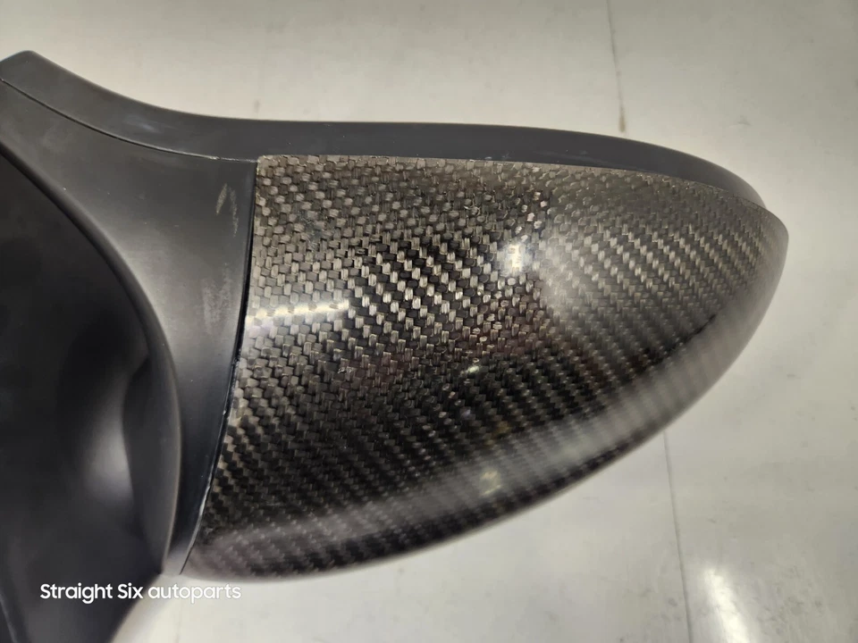 ✅8-13 Espejo retrovisor plegable térmico lado conductor izquierdo BMW E92 E93 M3 OEM carbono sin vidrio Foto 3 de 4