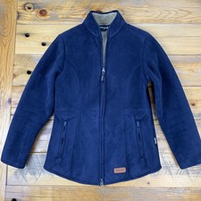 Toggi Jacket Womens Small Navy Blue Faux Suede Sherpa Lined Full Zip