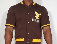 MEN'S BROWN SNAP JACKET SIZE 44