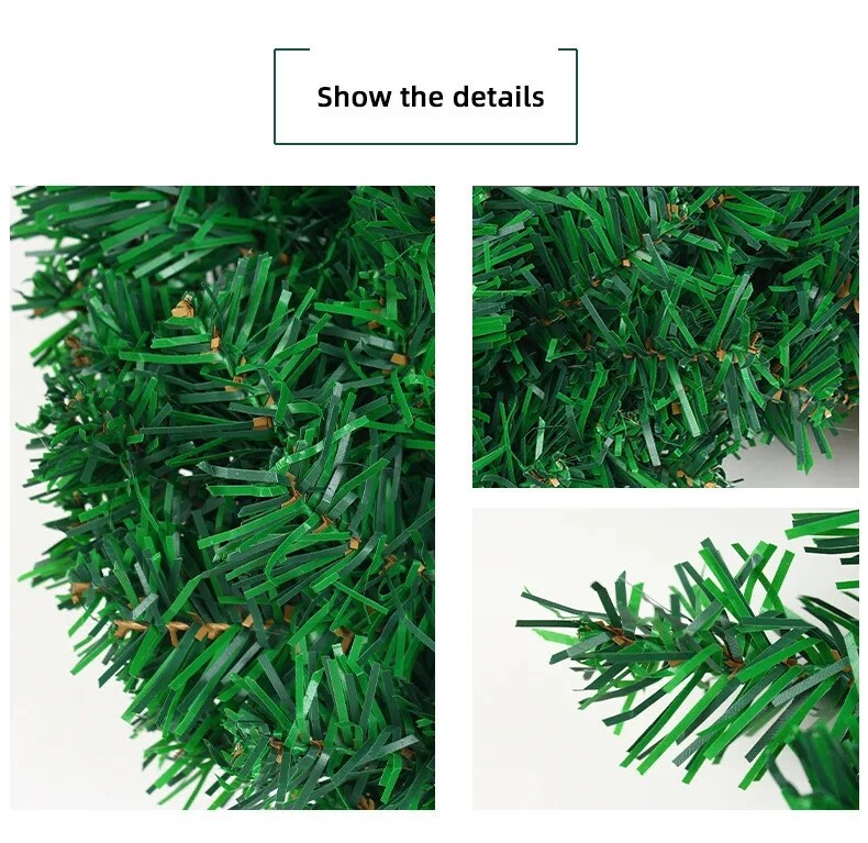 Plain Christmas Wreath Green Spruce 40cm Rings Pine Wreath Xmas Door