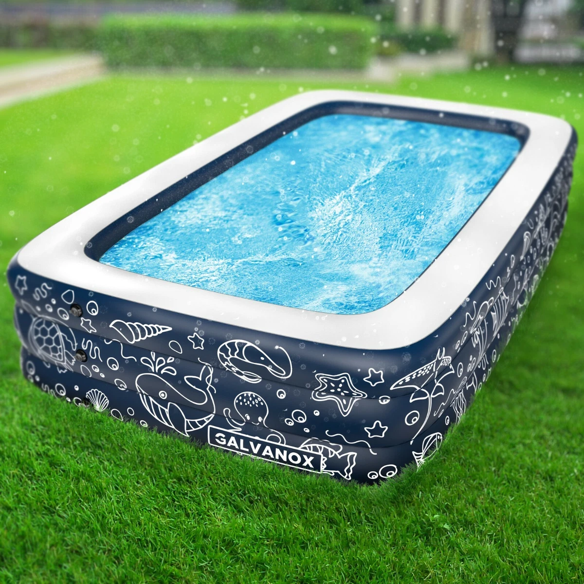 EXTRA LARGE Inflatable Pool Above Ground Swimming Pool for Kiddie Kids 22