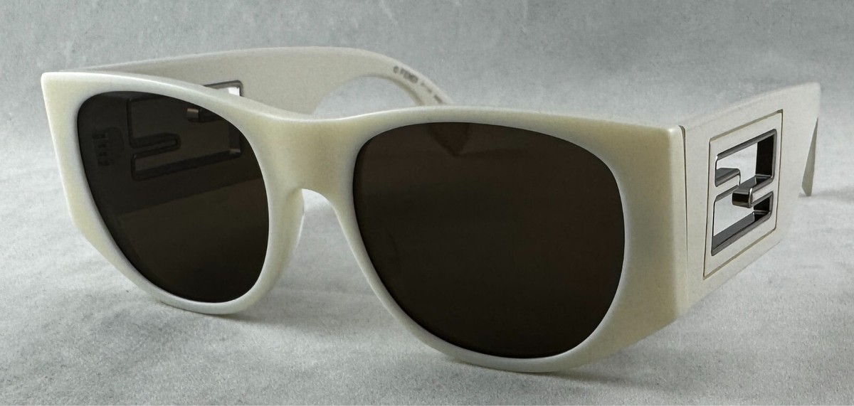 FENDI FE40109I FE 40109I 25E Cream / Light Brown Sunglasses