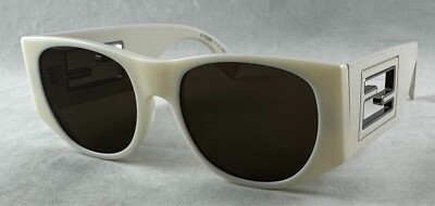 サングラス FENDI Woman Sunglasses Yellow Cream FE40109I 25e FENDI FE40109I FE 40109I 25E Cream / Light Brown Sunglasses