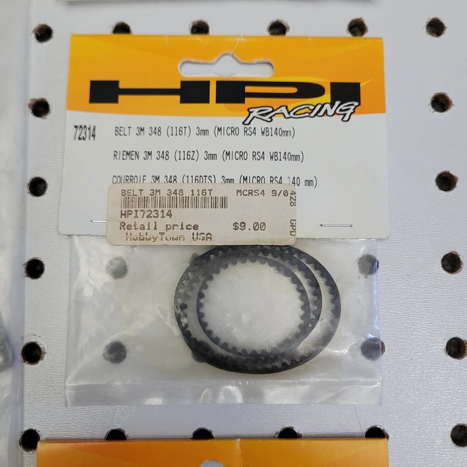 HPI Racing ~ Micro RS4 ~ 4 Item Parts Lot ~ Chassis, Belt, Bumpers, Plug NIP NOS - Image 4 of 4