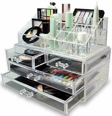 x Aufsteller Organizer Schminkbox Schmuckkästchen Kosmetik 4 Schubladen cir