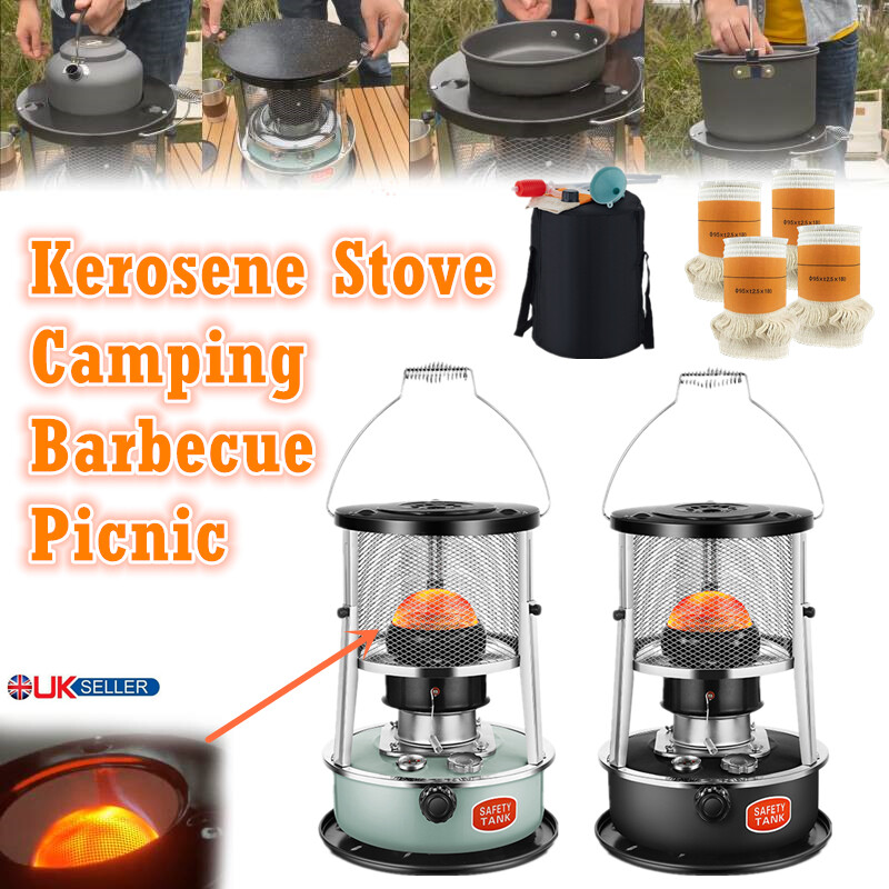 4 Wicks Kerosene Heater Stove Camping Kerosene Burner Outdoor Picnic Oil  Heater | eBay