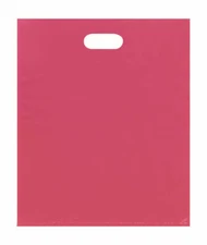 Plastic Bags 500 Pink Shopping Merchandise Gift Diecut Handles 15 x 18" x 4"