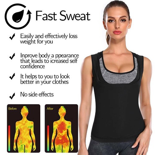 Shaper Damen Schlankmacher Schweiß Training Sauna Tank Top Shapewear zum Abnehmen - Bild 9 von 29