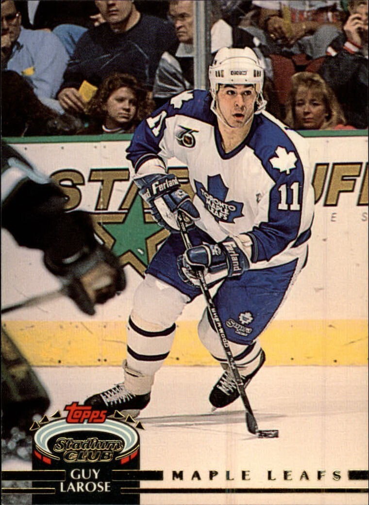 1992 TOPPS STADIUM CLUB Hockey Card #237 - GUY LAROSE, Toronto Maple Leafs