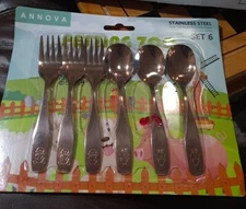 ANNOVA Kids Silverware Set - 6-Piece Stainless Steel Cutlery for Children | Safe