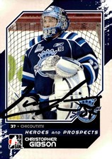 Christopher Gibson - Signed 2010-11 In The Game Heroes And Prospects Card #181
