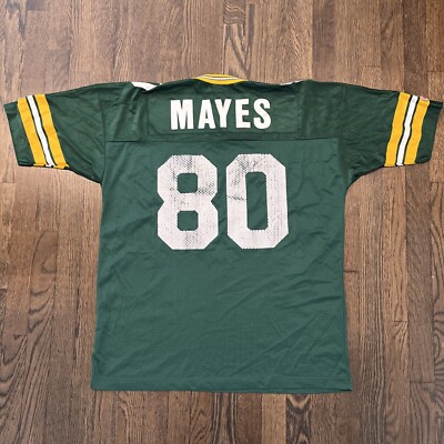 Green Bay Packers Mayes Jersey Mens Large Champion Green Derrick NFL