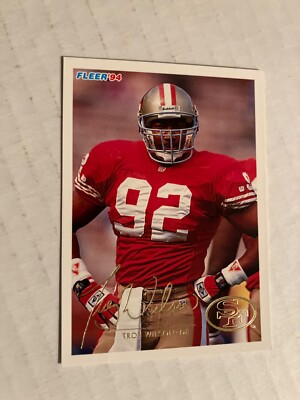 San Francisco 49ers born n Topeka Kansas Troy Wilson 1994 fleer rookie fb card