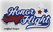 CRAFTECAFE HONOR FLIGHT TITLE Premade paper piecing scrapbook die cut piece page