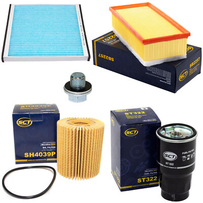 Filter Set Kraftstoff-ÖL-Luft-Innenraum + schraube für Toyota Corolla Verso 2.2 