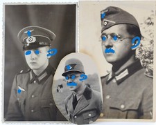 lotto vecchia fotografia foto militare tedesco Wehrmacht ww2 esercito divisa