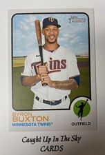 2022 Topps Heritage Byron Buxton 1973 Topps Oversized Box Topper Twins