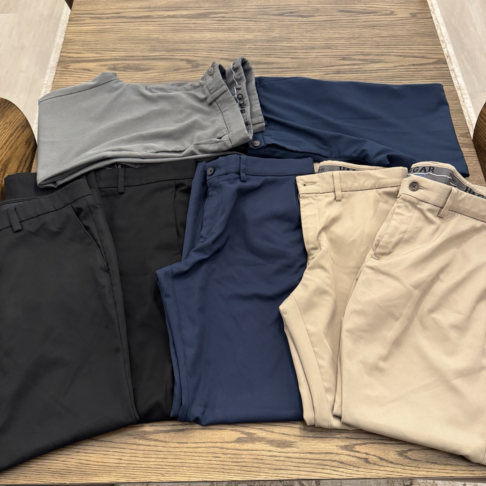 Haggar Cool 18 Pro Slim Fit Stretch Men’s Pants 34x32 Blue, Gray, Khaki, Black