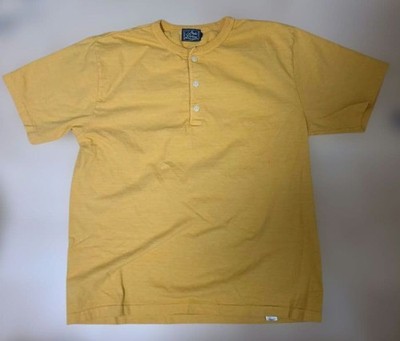 Studio d'Artisan Henley Neck T-Shirt Yellow Medium