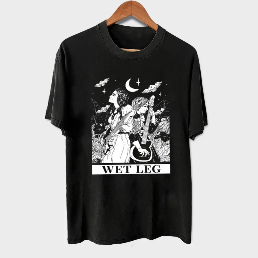 ド*様 wet leg Tシャツ Lサイズ Wet WET LEG ブラック グラフィックTシャツ Lサイズ Leg T-Shirt