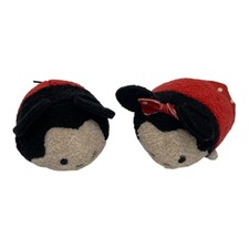    3" Disney Mickey And Minnie Mouse Tsum Tsum Plush LOT OF 2 EUC