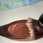 Duck Shaped Ceramic Planter Brown Green Animal Print Decorative — photo 6