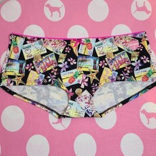 Rare VTG VS PINK Graphic Cotton Extra Low Rise Boyshort Panty Size M
