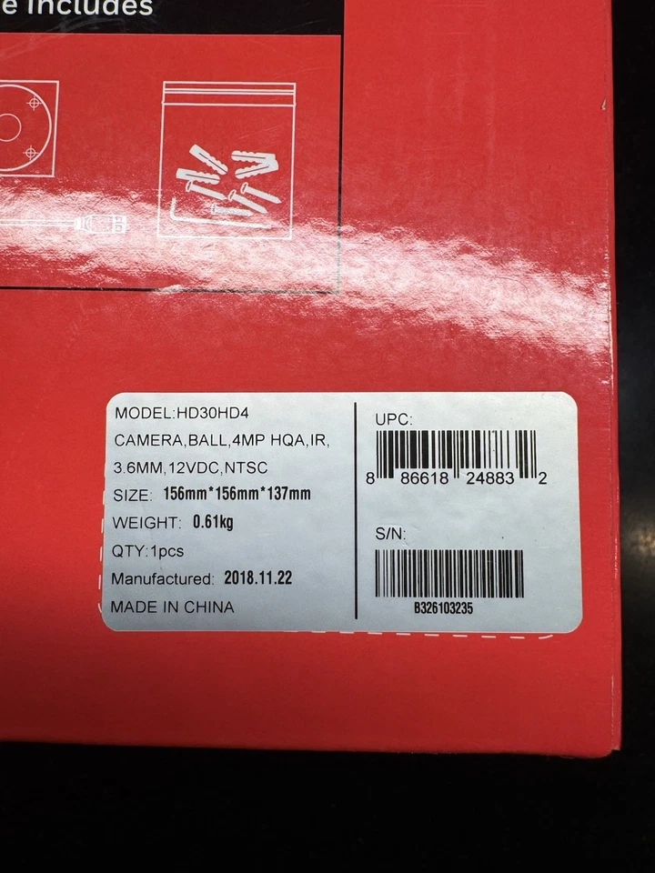 Honeywell Performance Series HD30HD4 4 MP IR Ball Camera (OPEN BOX)  - Image 3 of 4