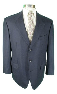 Brioni Augusto Mens Navy 3 Btn 100% Cashmere Blazer 44R Italy