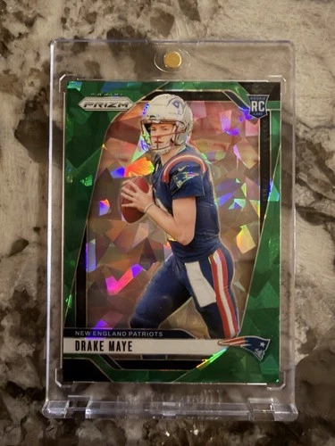 2024 Panini Prizm - Rookies Drake Maye #329 Green Ice Prizm (RC)