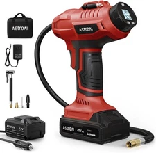 AstroAI C2 Cordless Tire Inflator Air Compressor 20V Rechargeable Battery Red 