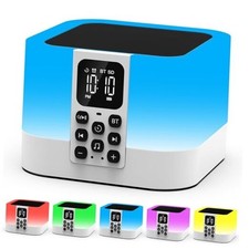 Night Light Bluetooth Speaker, Baby Nursery Night Lamp for 6 IN 1 Night Light