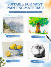 120 Sheets 4x6 Watercolor Paper Bulk, Cold Press Watercolor Paper Cards