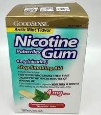 GoodSense Nicotine Gum Arctic Mint Flavor 4mg 110 Count Exp: 11/2026
