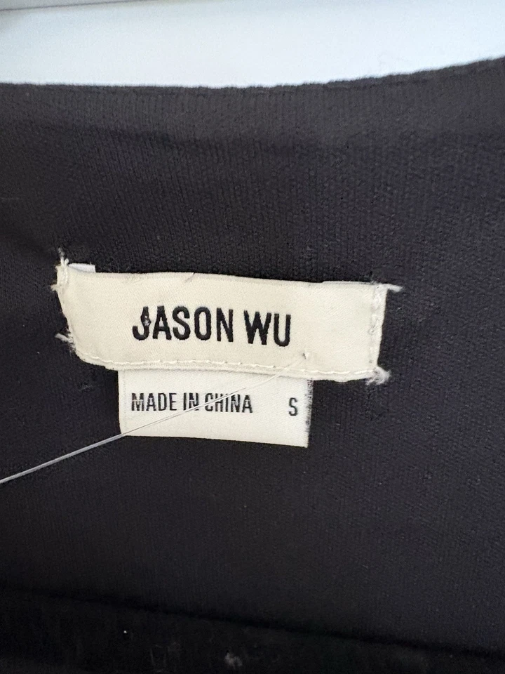 Nuevo con etiquetas Vestido Jason Wu Gamuza Envolvente con Cinturón en Negro Talla S Foto 3 de 3
