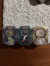 Pok mon TCG: Triple Whammy Tins Lot Of 3 Complete Set New Factory Sealed
