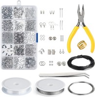 Kuuqa Schmuckherstellung Kit 15 StüCk ZubehöR BohèMe Messingring Perlendraht Set