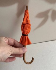 Miniature Umbrella 1:12 Scale Dollhouse Accessory Orange Parasol