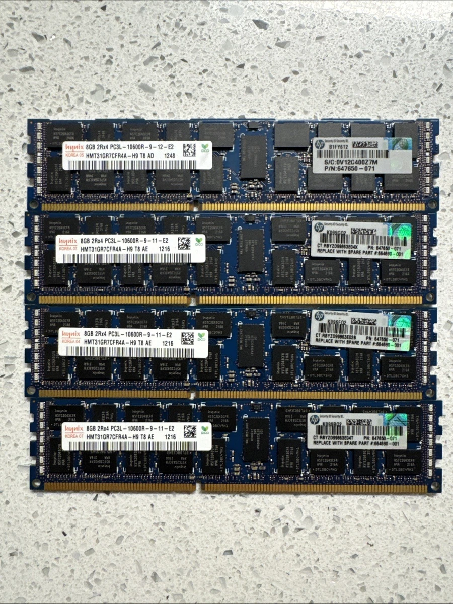 PC3-10600 (DDR3-1333) Bus Speed Server RAM 32 GB Capacity per