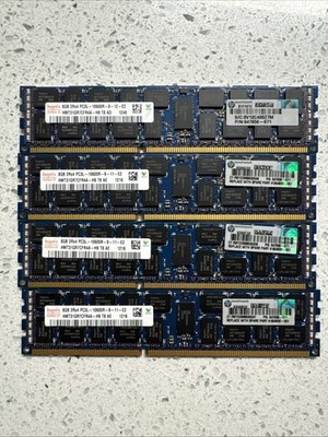 (4x8GB) 32GB PC3L-10600R 2Rx4 RDIMM 1333MHz DDR3 SK hynix ECC HMT31GR7CFR4A-H9