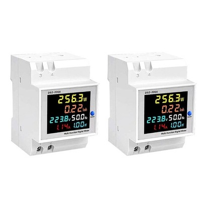 DIN Rail Voltages Current Meter Monitors Enduring Electric Energy Frequency