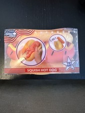 Sunny Days Jumbo Squeezy Hot Dog Squishy Toy Stress Relief Sensory Fun NEW