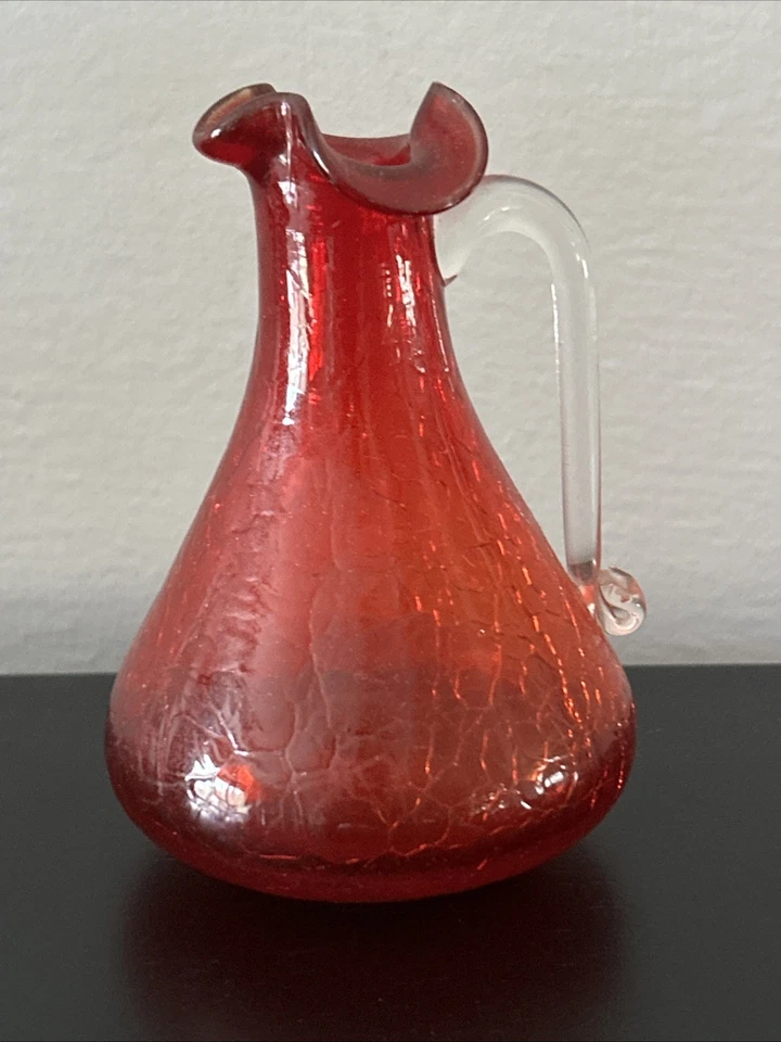 MINI CRUETA DE CRISTAL ROJO CREPITANTE VINTAGE Foto 2 de 4