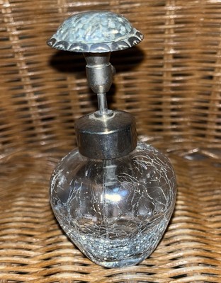 Vintage Devilbiss Perfume Spray Bottle Sprayer Atomizer Crackle Glass - Pumps