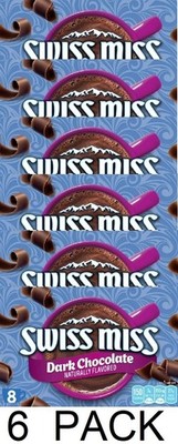 Swiss Miss Dark Chocolate Hot Cocoa Mix (8) 1.25 oz Packets in Box -  6 PACK