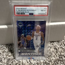 2024-25 Panini Mosaic Montage Shai Gilgeous-Alexander Blue Mosaic Prizm /199
